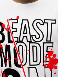 Мъжка тениска бял OZONEE JS/KS1949