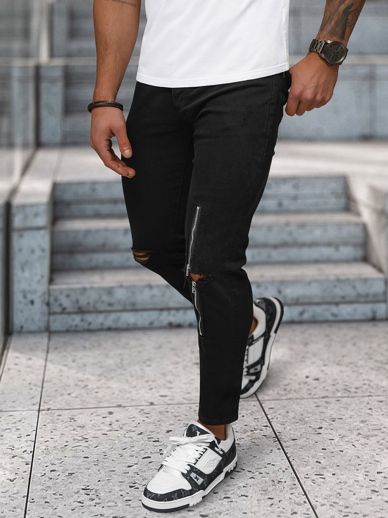 Мъжки дънки черни OZONEE NB/MP0087N