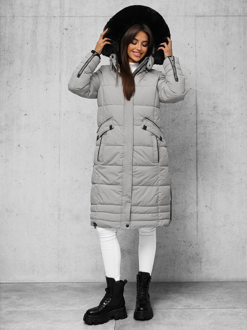 Дамско яке сива OZONEE O/W377