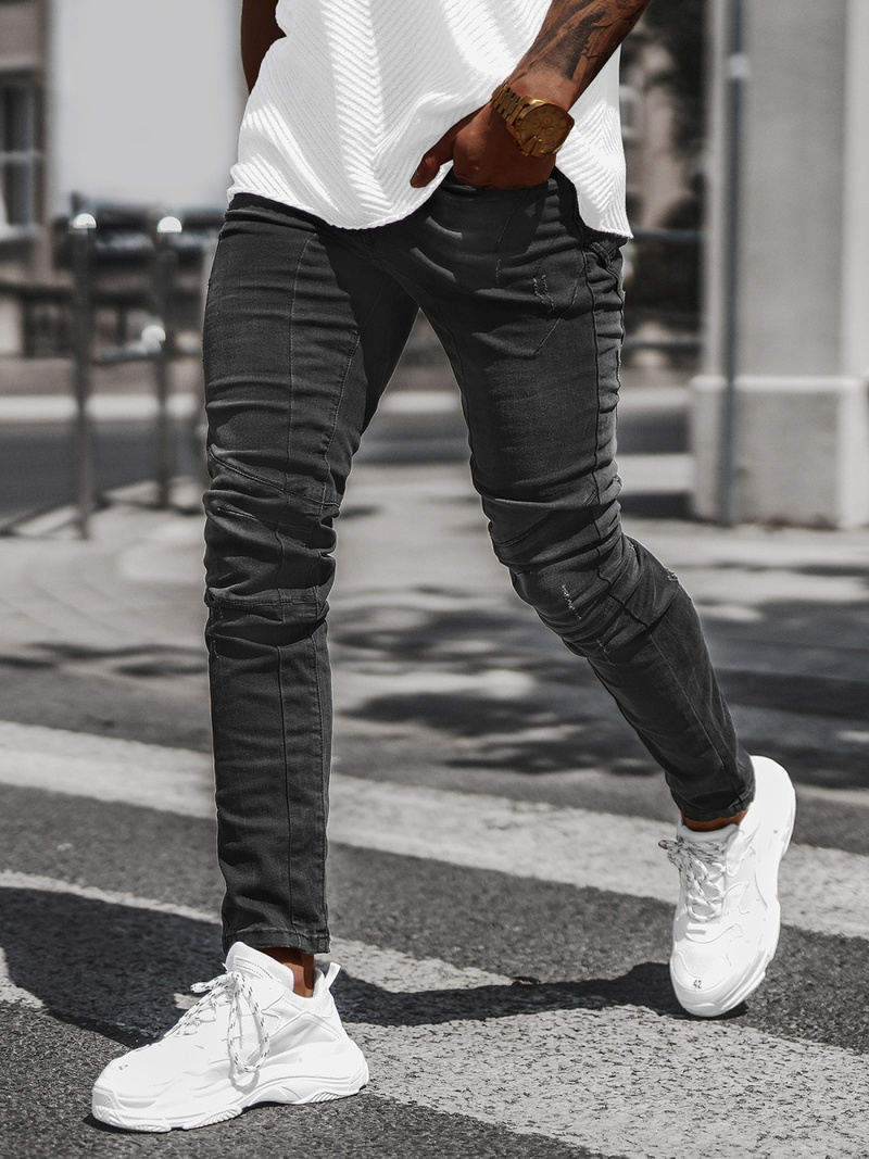 Мъжки дънки черни OZONEE NB/MP0025N