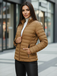 Дамско яке тъмно-бежово OZONEE JS/16M9109/84Z