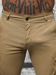 Мъжки чино панталон джогинг бежово OZONEE NB/MP0202K