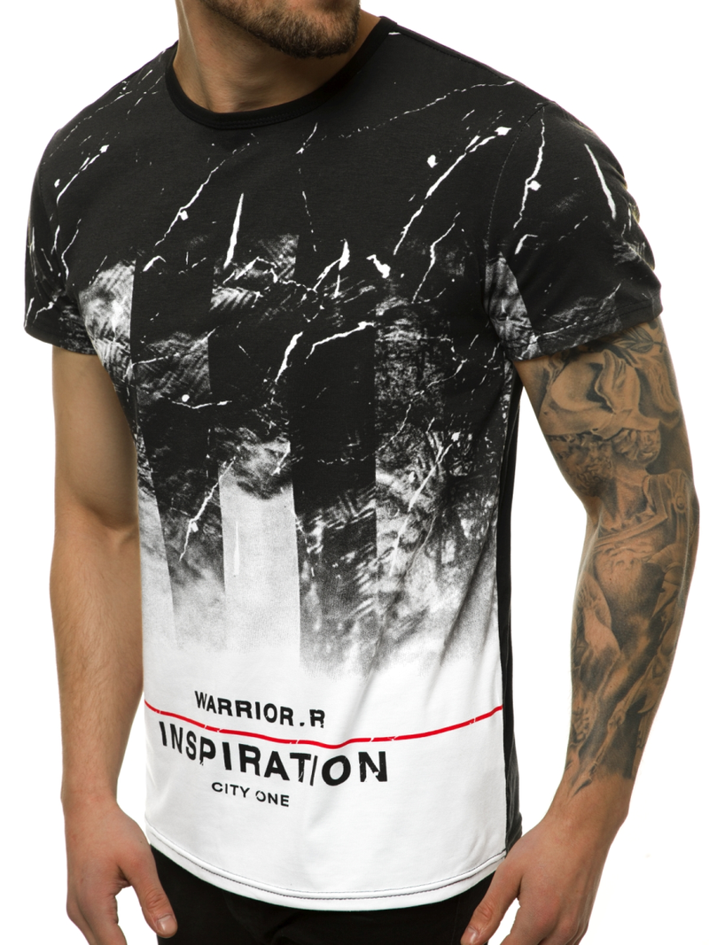 Мъжка тениска бяла OZONEE JS/SS11108