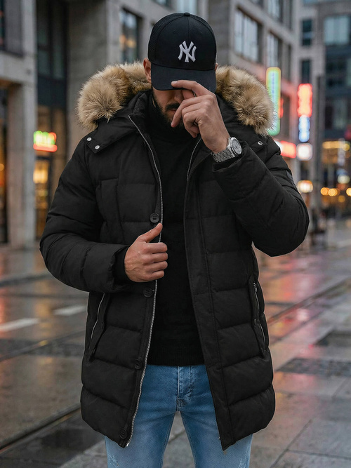 Мъжко яке черна OZONEE JS/5M3122/392Z