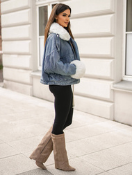 Дамско джинсово яке синя OZONEE JS/11Z8219