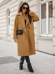 Дамско палто камел OZONEE JS/11Z8161