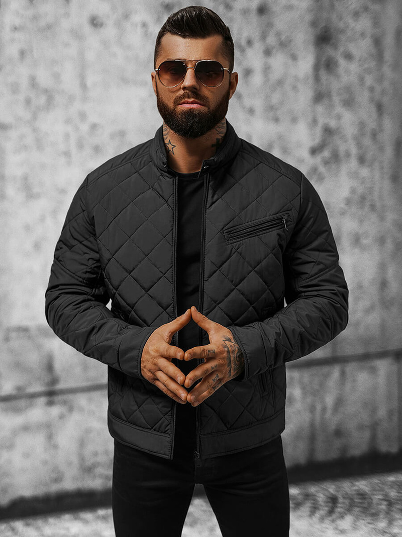 Мъжко яке черно OZONEE JS/22M306/392