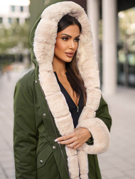 Дамско яке зелена OZONEE JS/M763/136Z