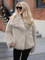 Дамско яке сиво-бежова OZONEE JS/61M8515/92