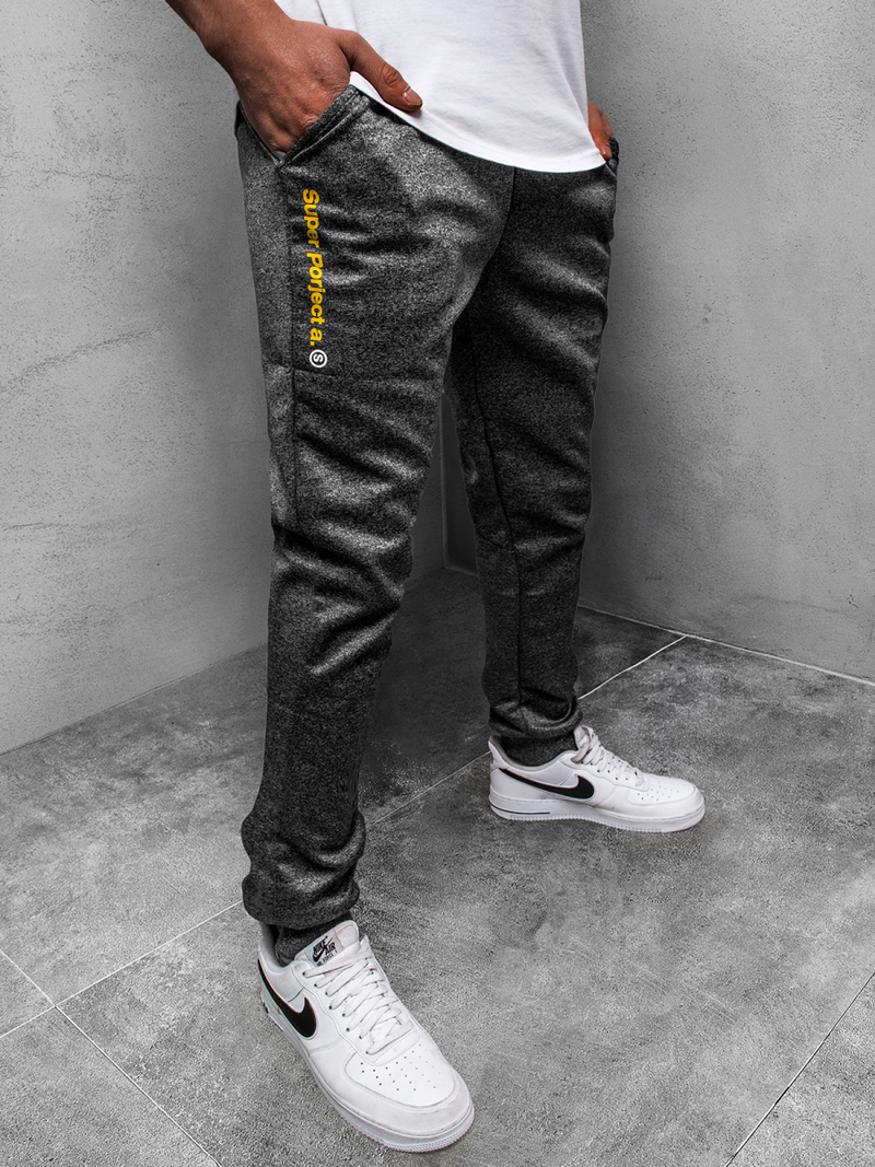 Мъжко долнище на анцуг графитно OZONEE JS/AM126Z