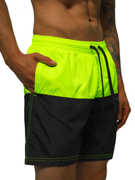Мъжки плувни шорти жълто-черни OZONEE JS/HM056