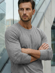 Мъжка блуза с дълъг ръкав графитен OZONEE JS/2088Z