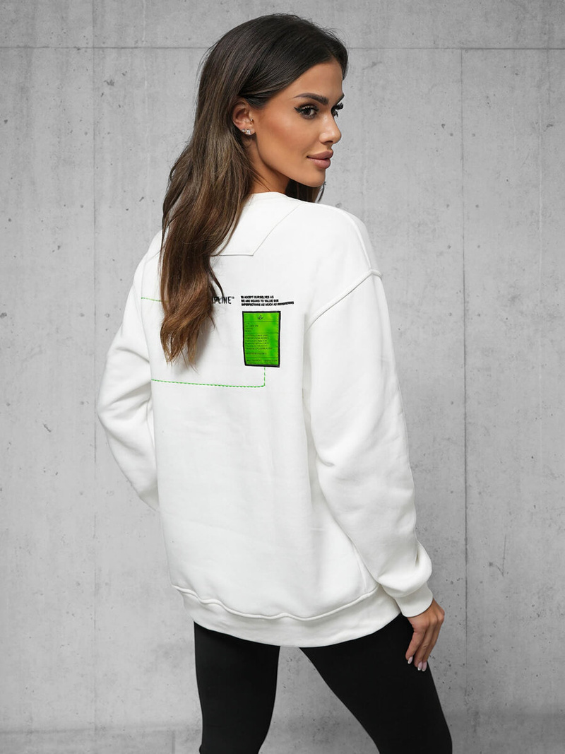 Cуитшърт бяла OZONEE O/SWE23022Z