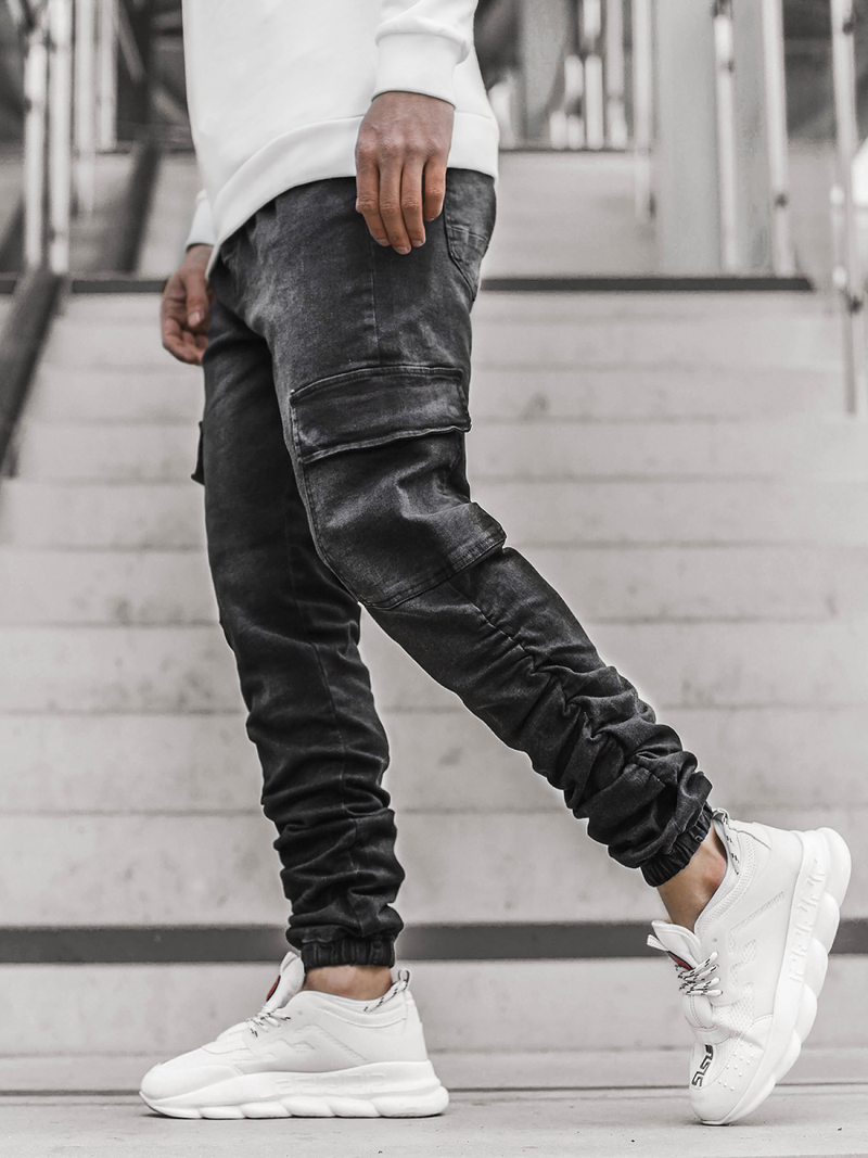 Мъжки панталони черни OZONEE O/B4967