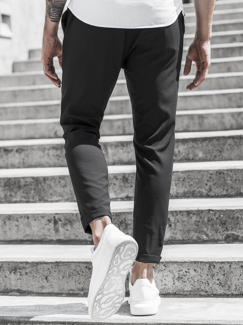 Мъжки панталони чино черни OZONEE DJ/5574