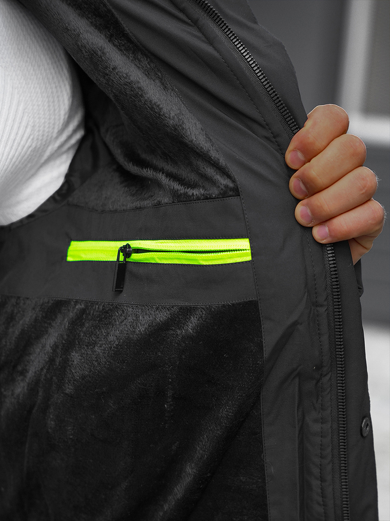 Зимно яке черно OZONEE JS/22M55/392