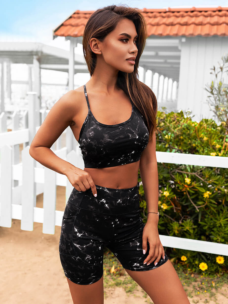 Дамски анцуг от две части черен OZONEE O/XL015/1Z