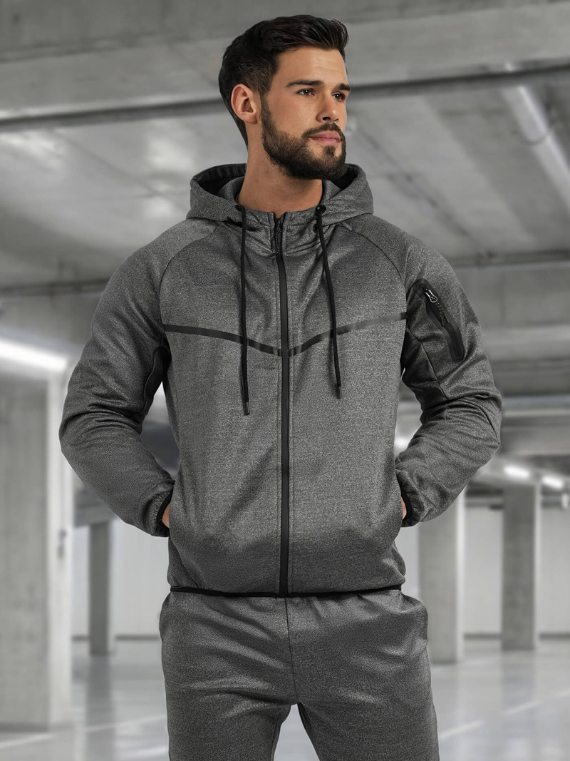 Мъжки спортен екип графитен OZONEE JS/8C1966/5