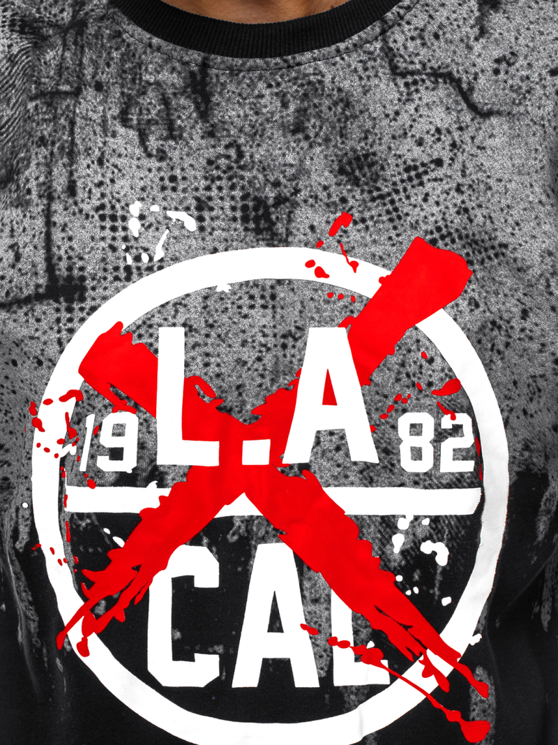 Мъжки суитшърт черна OZONEE JS/22053Z