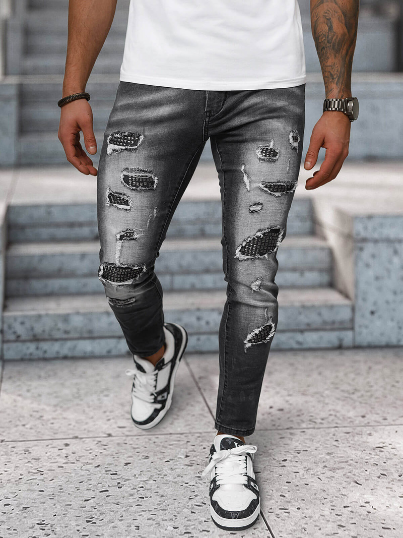 Мъжки дънки черни OZONEE NB/MP0152N