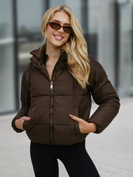 Дамско яке шоколад OZONEE JS/16M9187/158