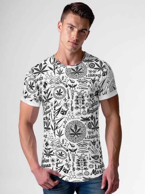 Мъжка тениска бял OZONEE O/P1347Z