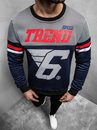 Мъжки суитшърт тъмнсиня OZONEE JS/DD752Z