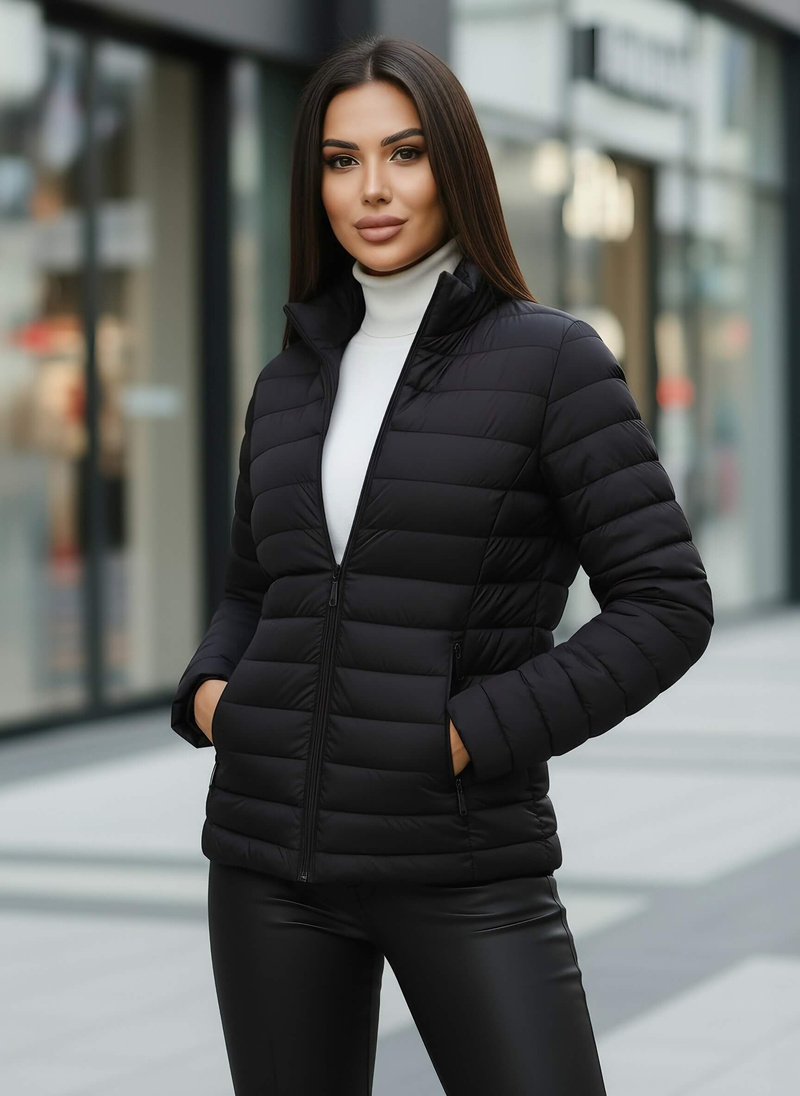 Дамско яке черно OZONEE JS/16M9109/392Z