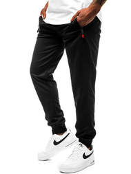 Мъжко долнище на анцуг черно JS/XW032S