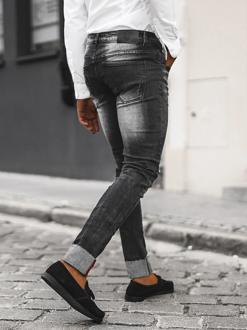 Мъжки дънки черни OZONEE NB/MP0126N