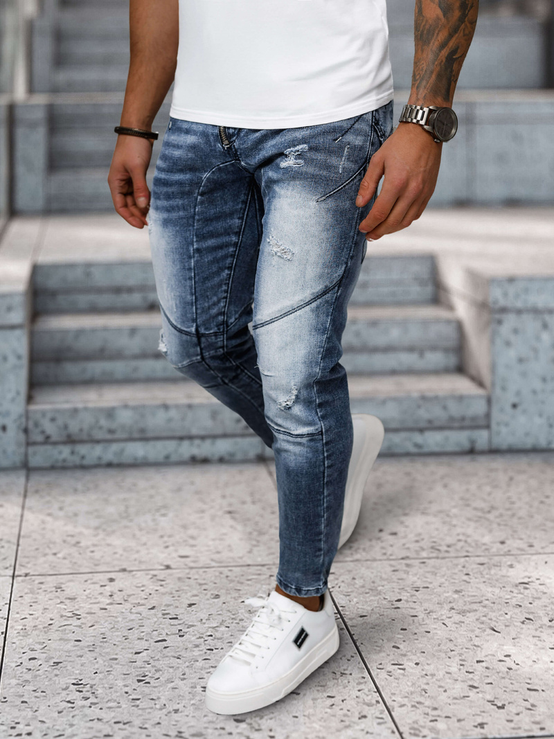 Мъжки дънки синьо OZONEE NB/MP0045B