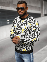 Мъжки суитшърт бяла OZONEE JS/8B1220/1