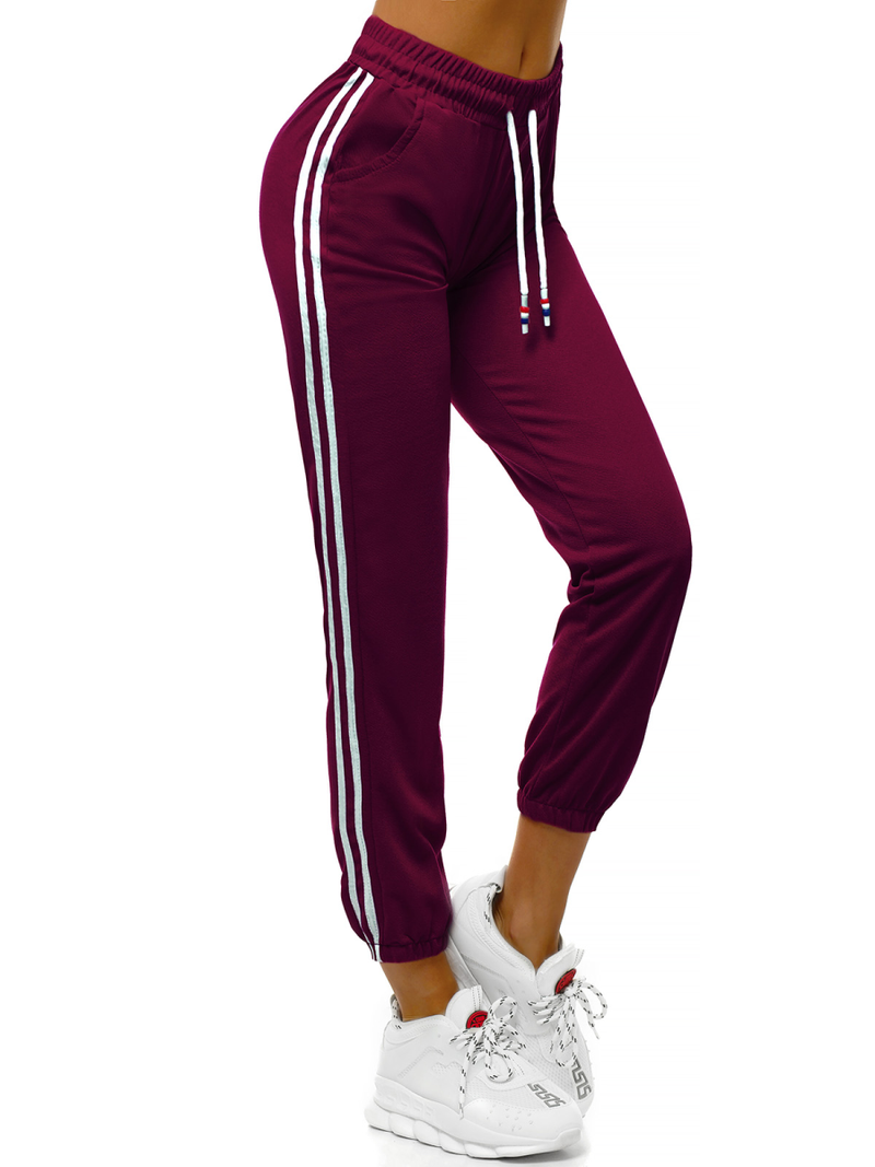 Дамски долнища на анцуг тъмно кестеняво OZONEE JS/1020/A6