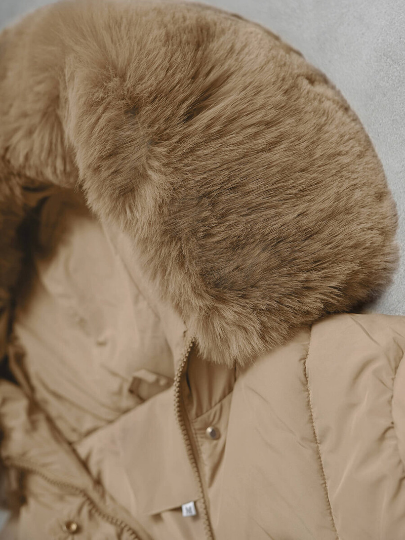 Дамско яке бежова OZONEE JS/16M9181/62Z