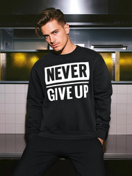 Мъжки суитшърт черен OZONEE JS/8B1769/3