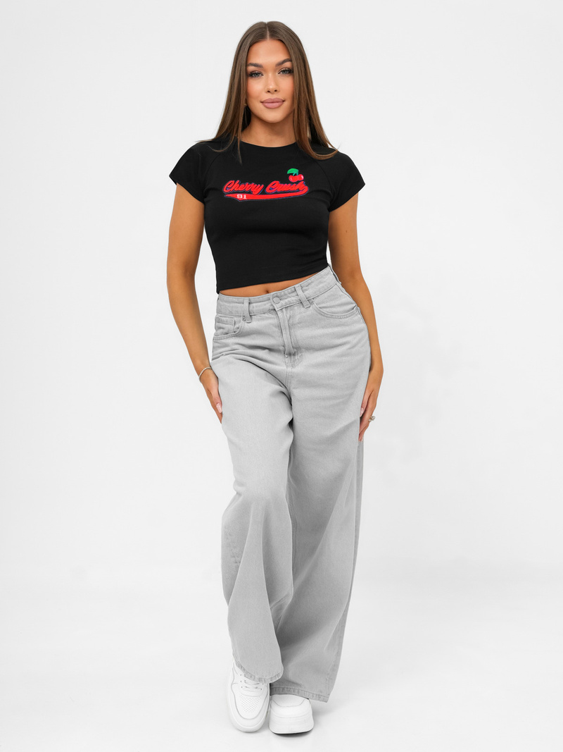 Дамски Тениска черна OZONEE JS/R62744