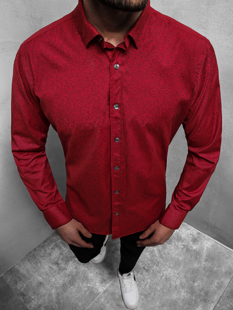 Мъжка риза червена OZONEE B/K59Z