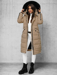 Дамско яке тъмно-бежово OZONEE O/W377