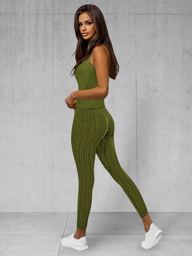 Дамски анцуг от две части каки OZONEE JS/YW88037/7Z