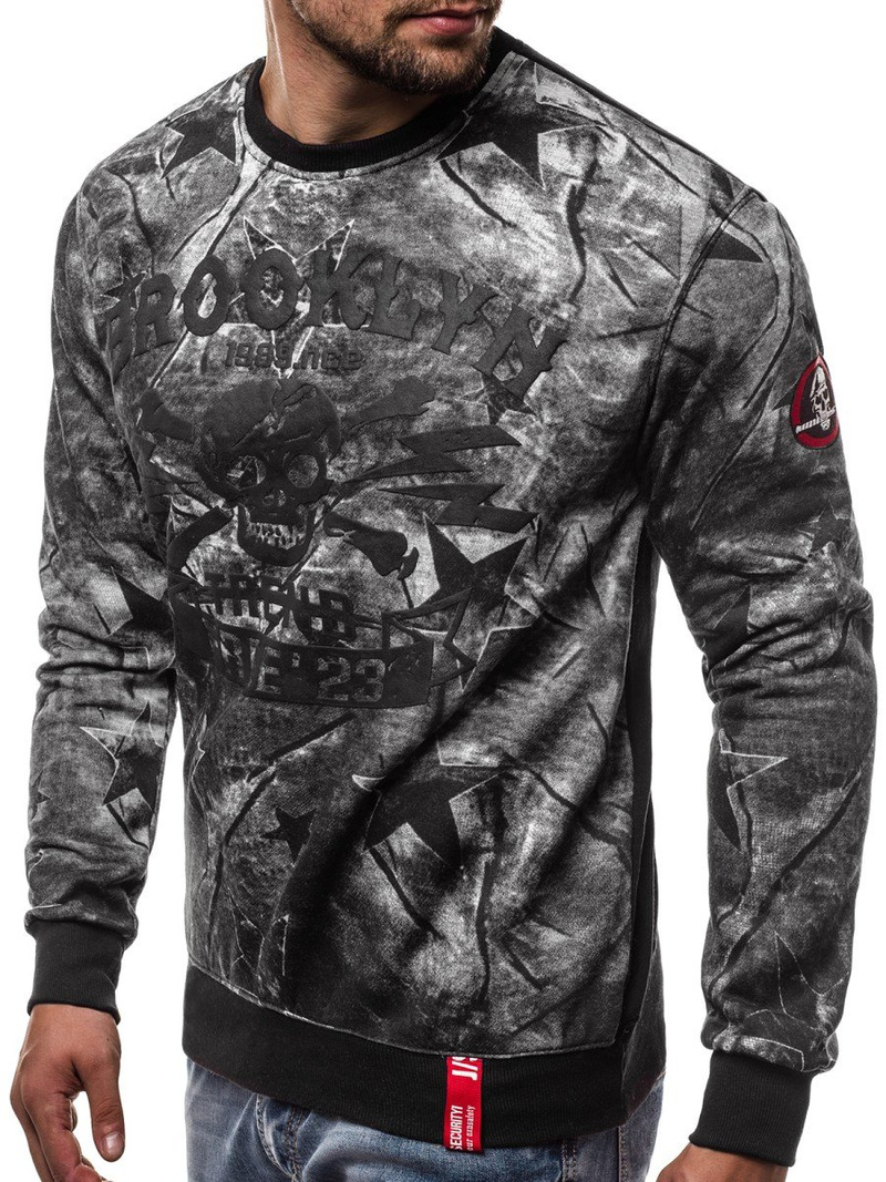 Мъжки суитшърт сив OZONEE JS/DD250Z