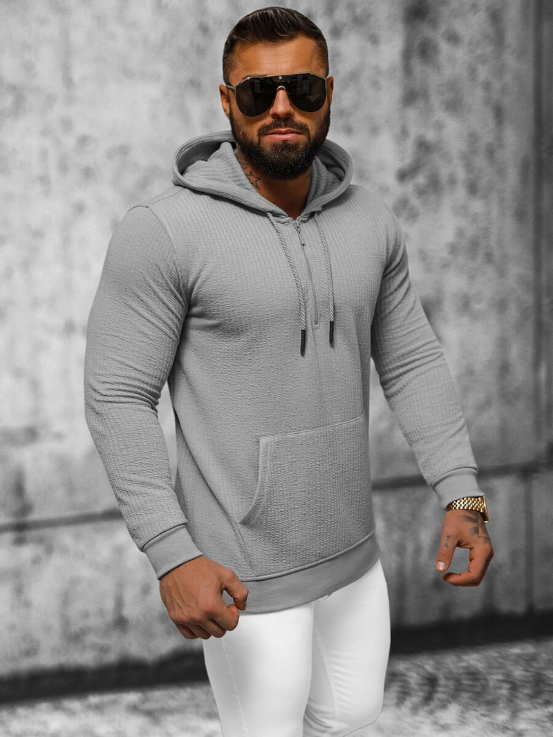 Мъжки суитшърт сива OZONEE O/TB2273