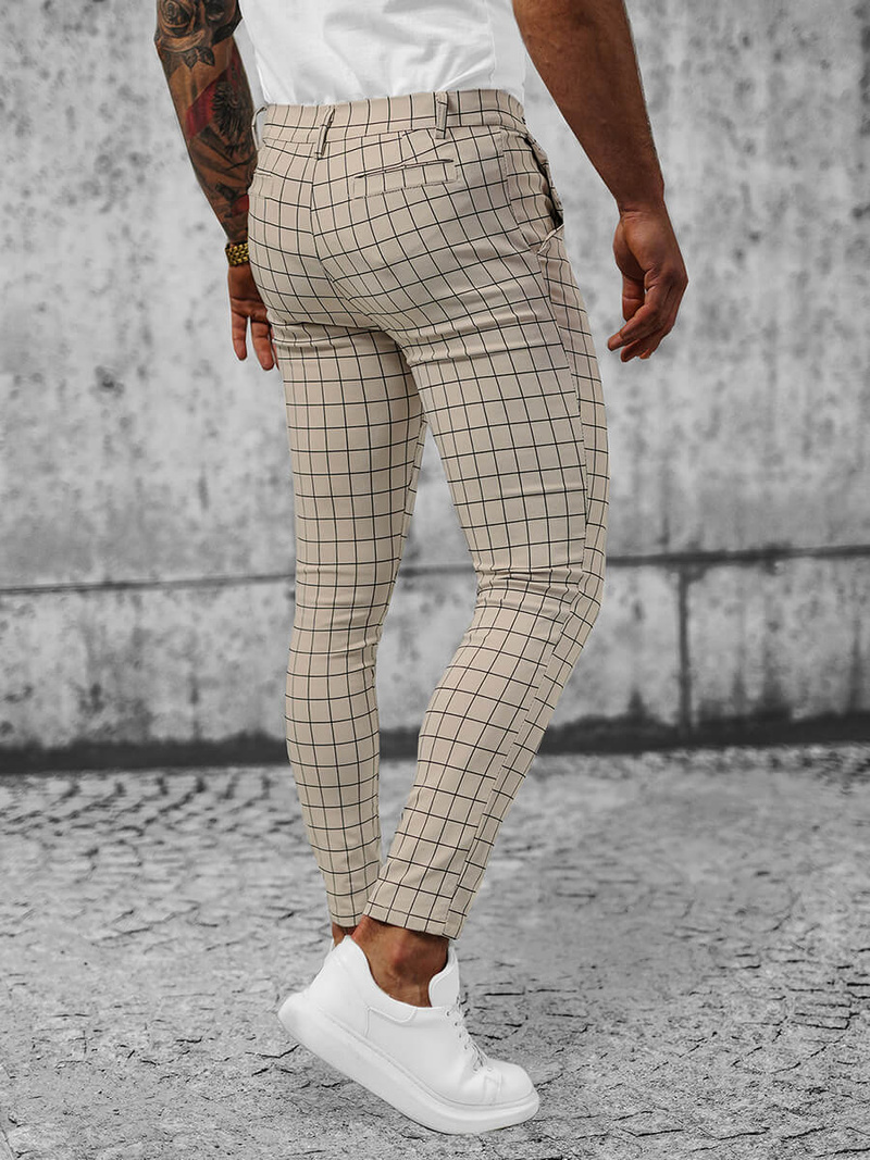 Мъжки панталони бежово OZONEE O/P4024