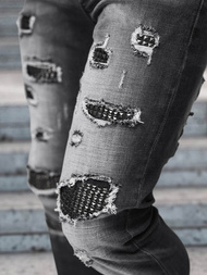 Мъжки дънки черни OZONEE NB/MP0152N