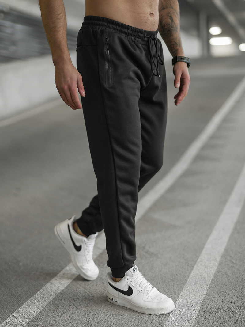 Мъжко долнище на анцуг цвят черни OZONEE JS/17K1998/3