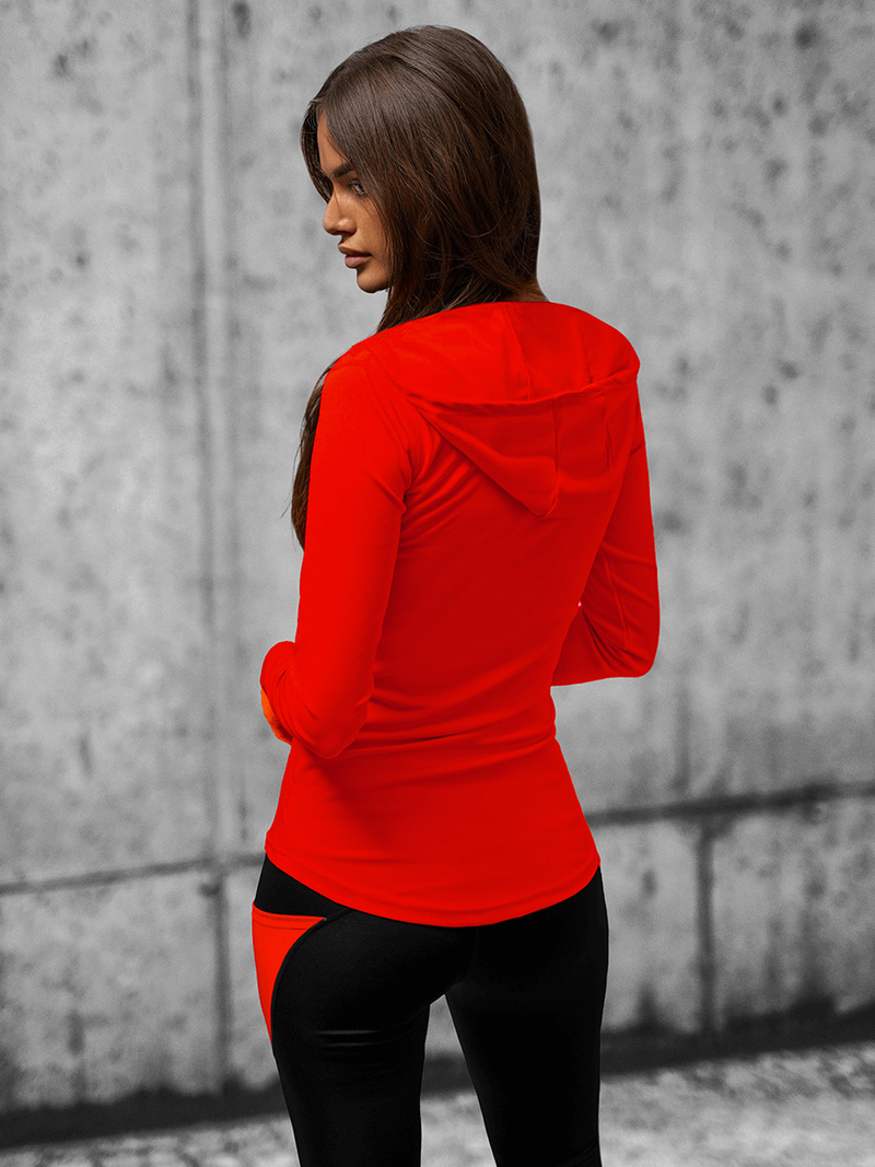 Дамски суичър червена OZONEE JS/HD153/5