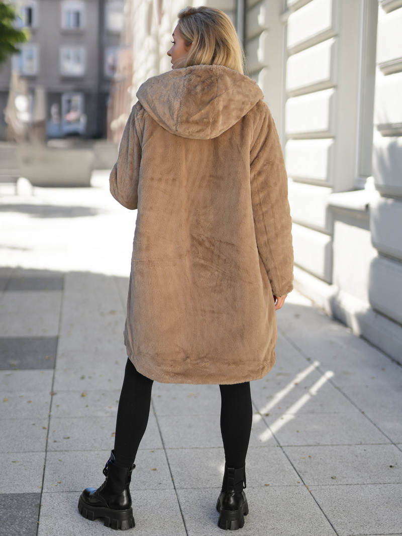 Дамско дълго зимно яке черно OZONEE JS/5M3352/392