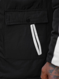 Зимно яке черно-бяла OZONEE O/5832/22Z