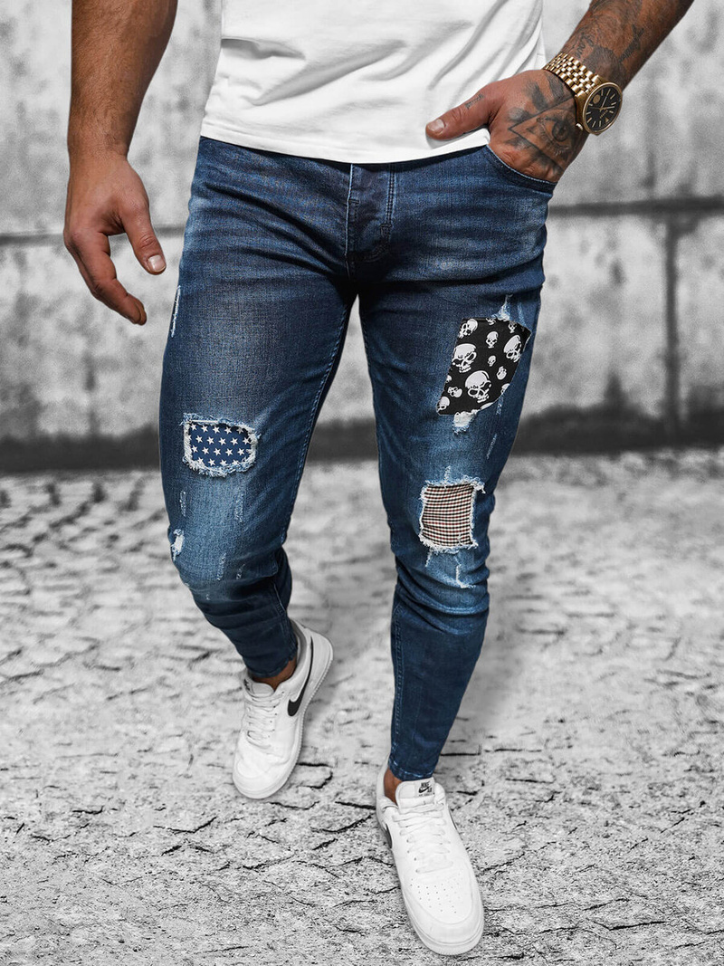 Мъжки дънки тъмносиньо OZONEE NB/MP0015BS