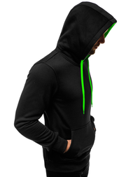 Мъжки суитшърт черно и зелена OZONEE JS/2011