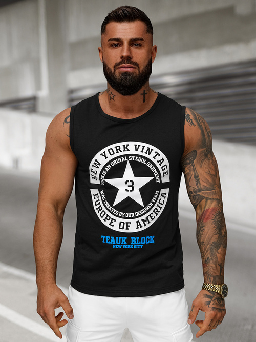 Мъжка тениска черна OZONEE JS/8B1721/3Z